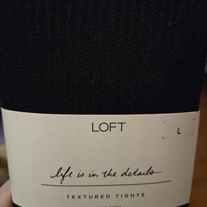 LOFT Black Textured Tights